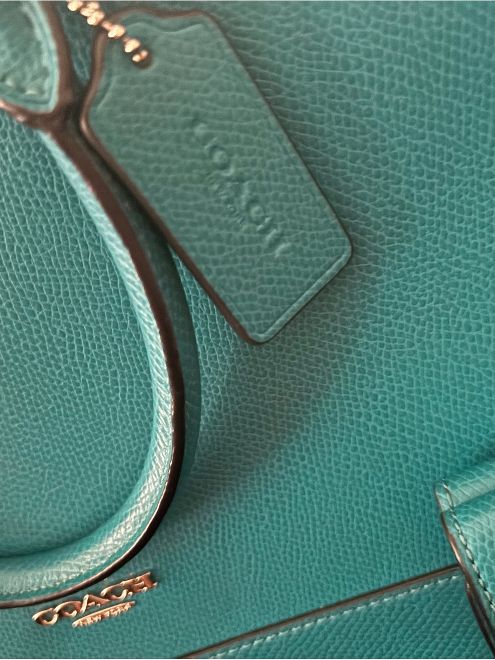 Coach Teal Dome Satchel with Matching Wallet - Picture 3 of 4